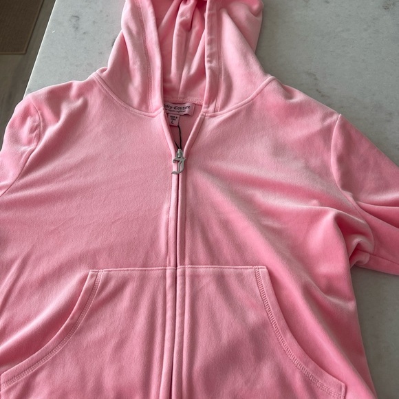 JUICY COUTURE POWDER PUFF VELOUR SET! Shorts and zip jacket! New! L - Picture 9 of 11